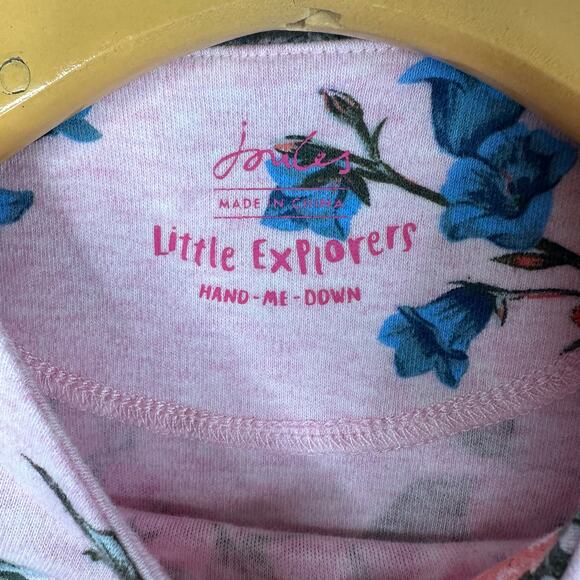 Joules Baby Girls 12-18 months Christina 216653 Floral Long Sleeve Dress Pink - Picture 6 of 9